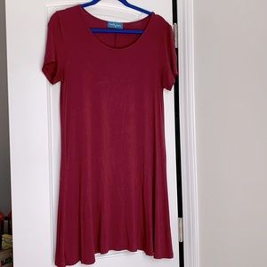 Willy Jays garnet/ maroon cap sleeve dress size small